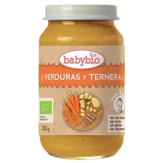 Tarrito Verduras y Ternera Babybio 200 g