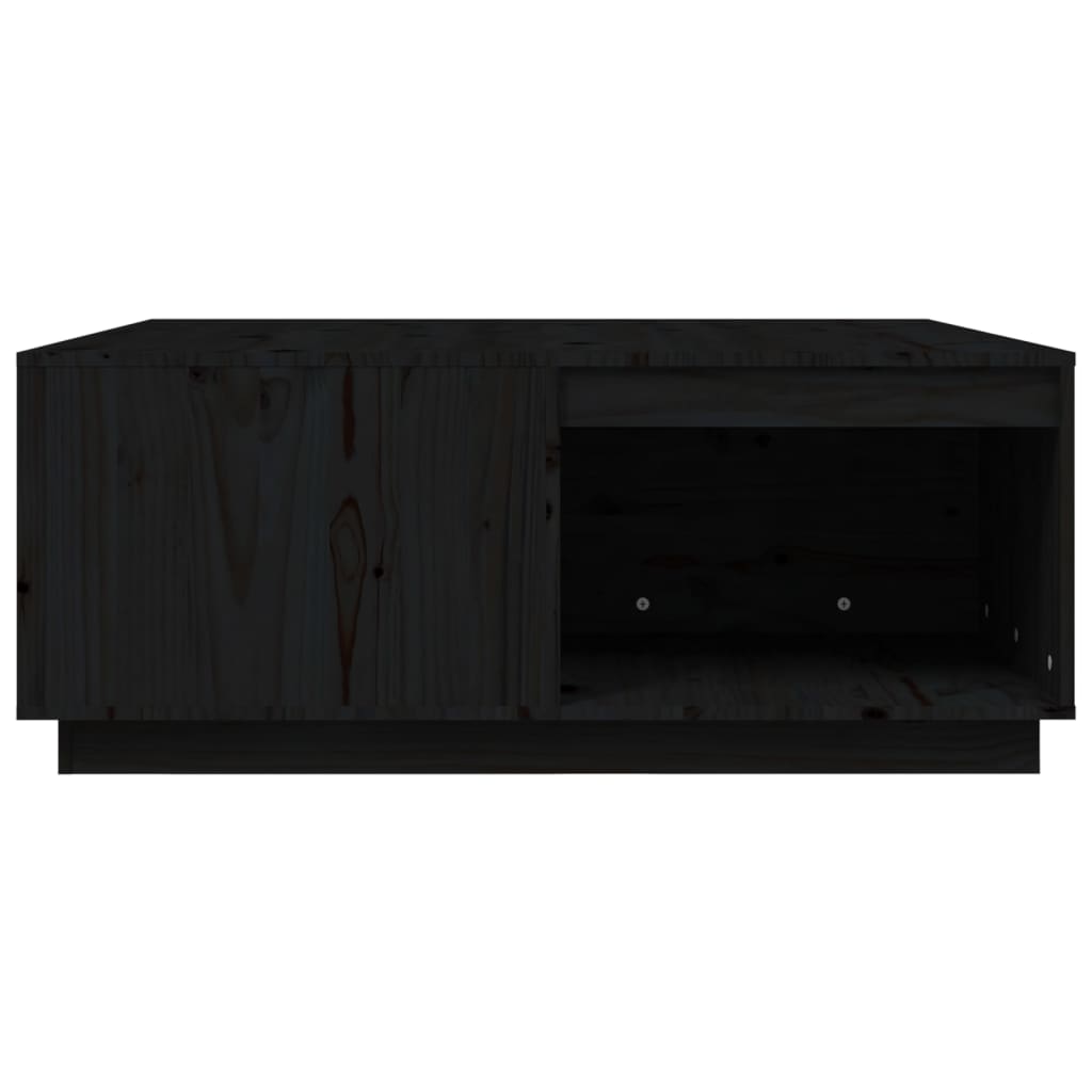 Mesa De Centro Madera Maciza De Pino Negro 100x101x40,5 Cm_4