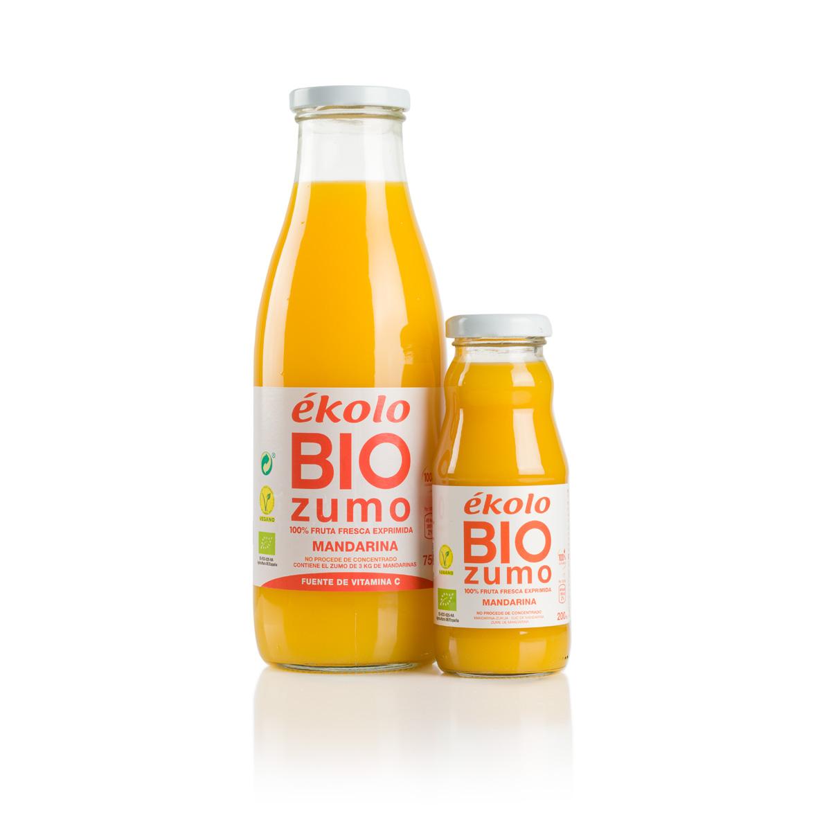 Zumo de Mandarina Bio 100% exprimido Ékolo 750 ml