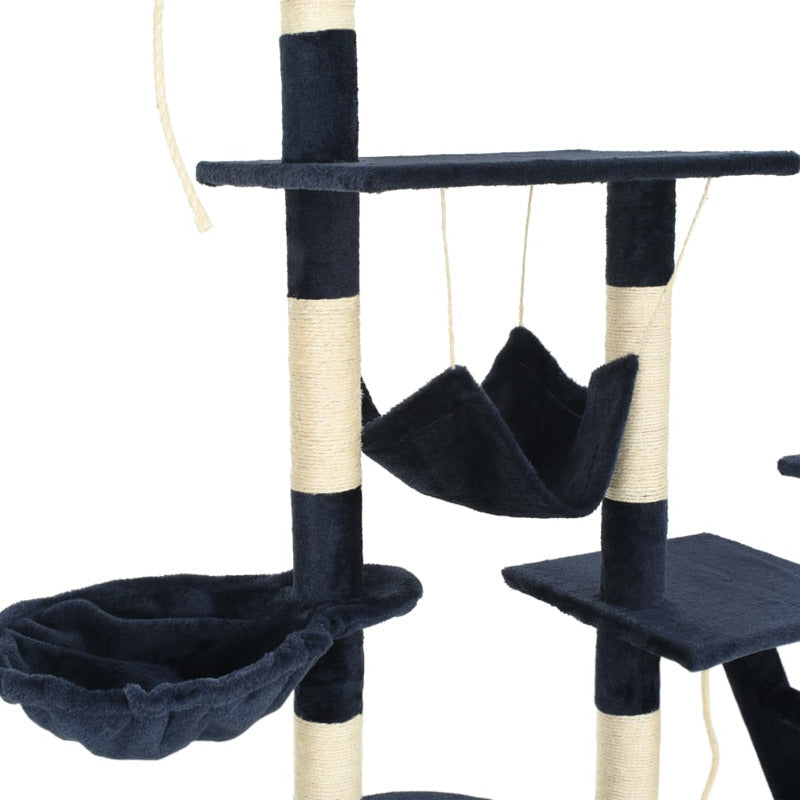 Vidaxl Rascador Para Gatos Con Poste De Sisal 230-250 Cm Azul_5