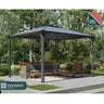 Cenador Martinique 3600 Gazebo De Aluminio gris Con Vidriado De policarbonato bronce Canopia by Palram