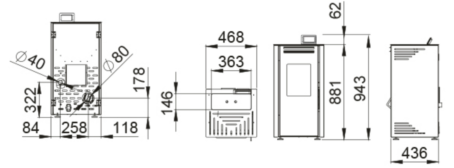 Bricosol Estufa De Pellet Boreal 6 Kw Negro_4