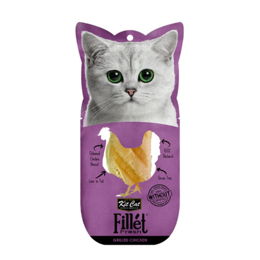 Kit Cat FilletFresh - Pollo a la parrilla 30 g Snack natural para gatos