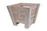 Macetero Abril Abierto De Madera Natural De 60 X 60 X 52 Cm 10° 90l + Bolsa Geotextil, Ideal Para Interior..