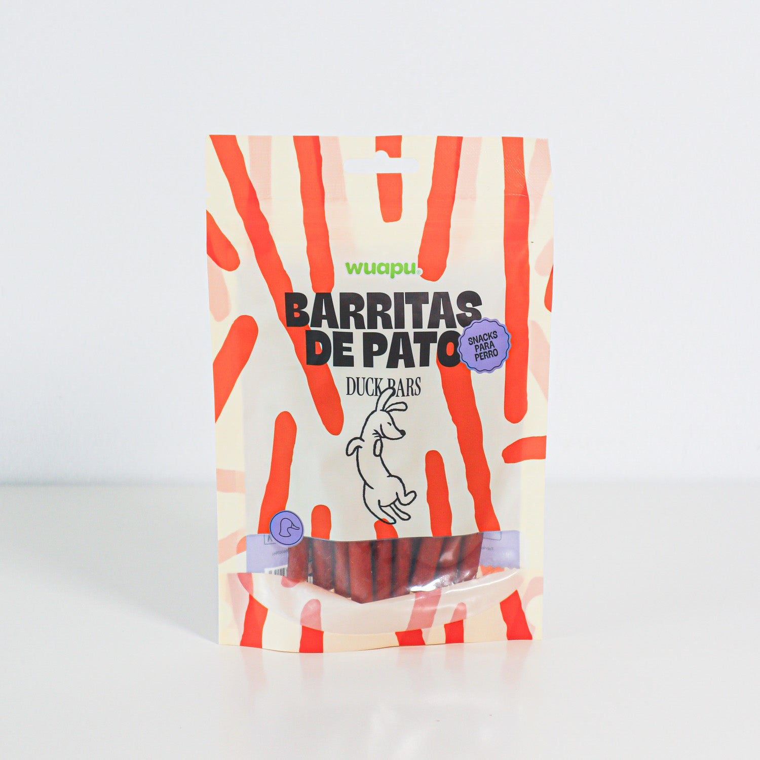 Snack Para Perro En Barritas Semihúmedas De Salmón 12 Paq X (100gr) Wuapu