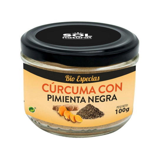 Cúrcuma con pimienta negra en polvo bio Sol Natural 100 g
