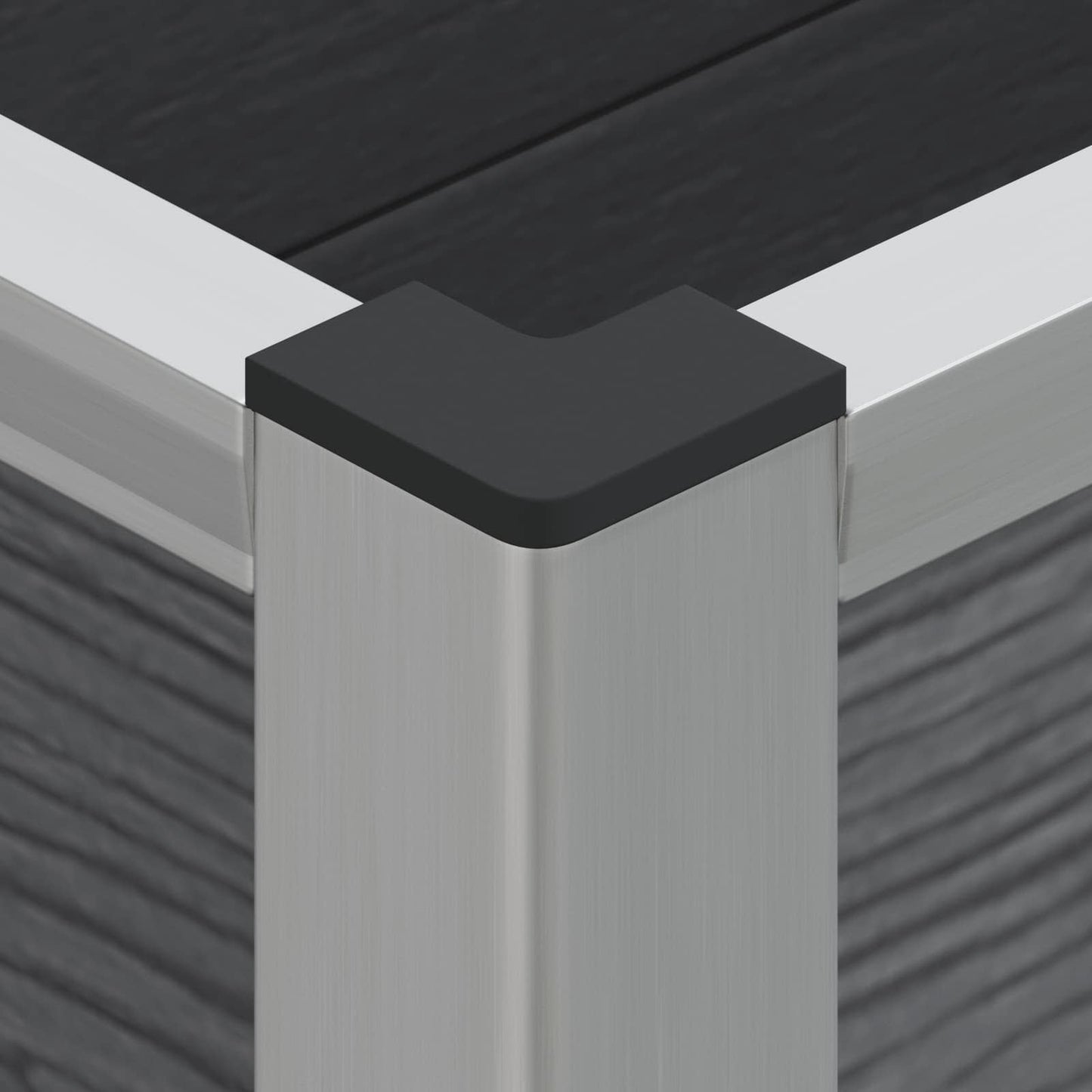 Arriate Elevado Gris 100 X 30 X 82 Cm Wpc Y Aluminio_5