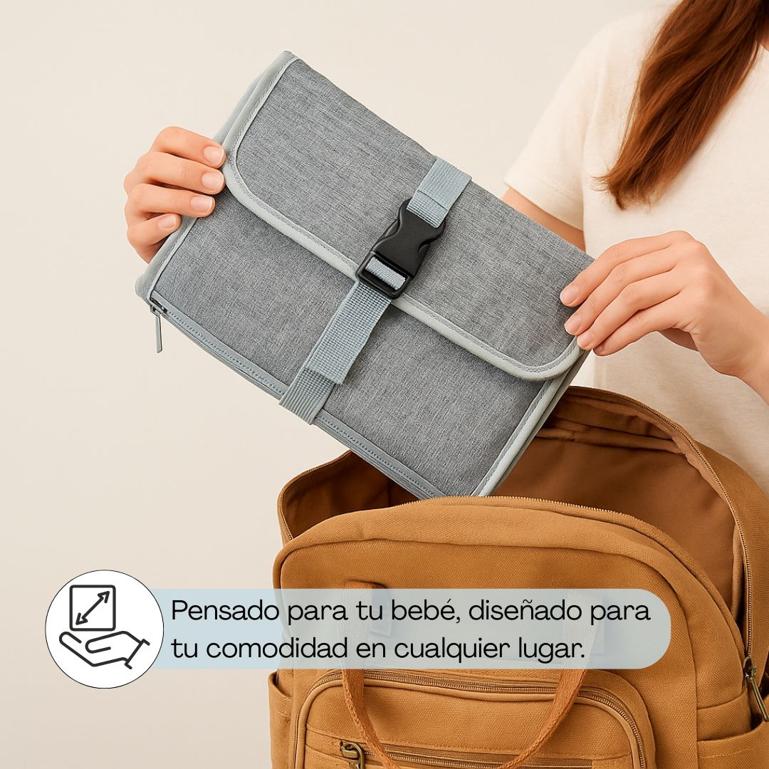 Cambiador Portátil Y Plegable Para Bebé, Color Gris Bathby_5