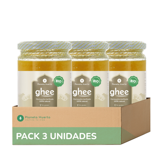 Pack 3 x Ghee mantequilla clarificada ECO Planeta Huerto 500 gr
