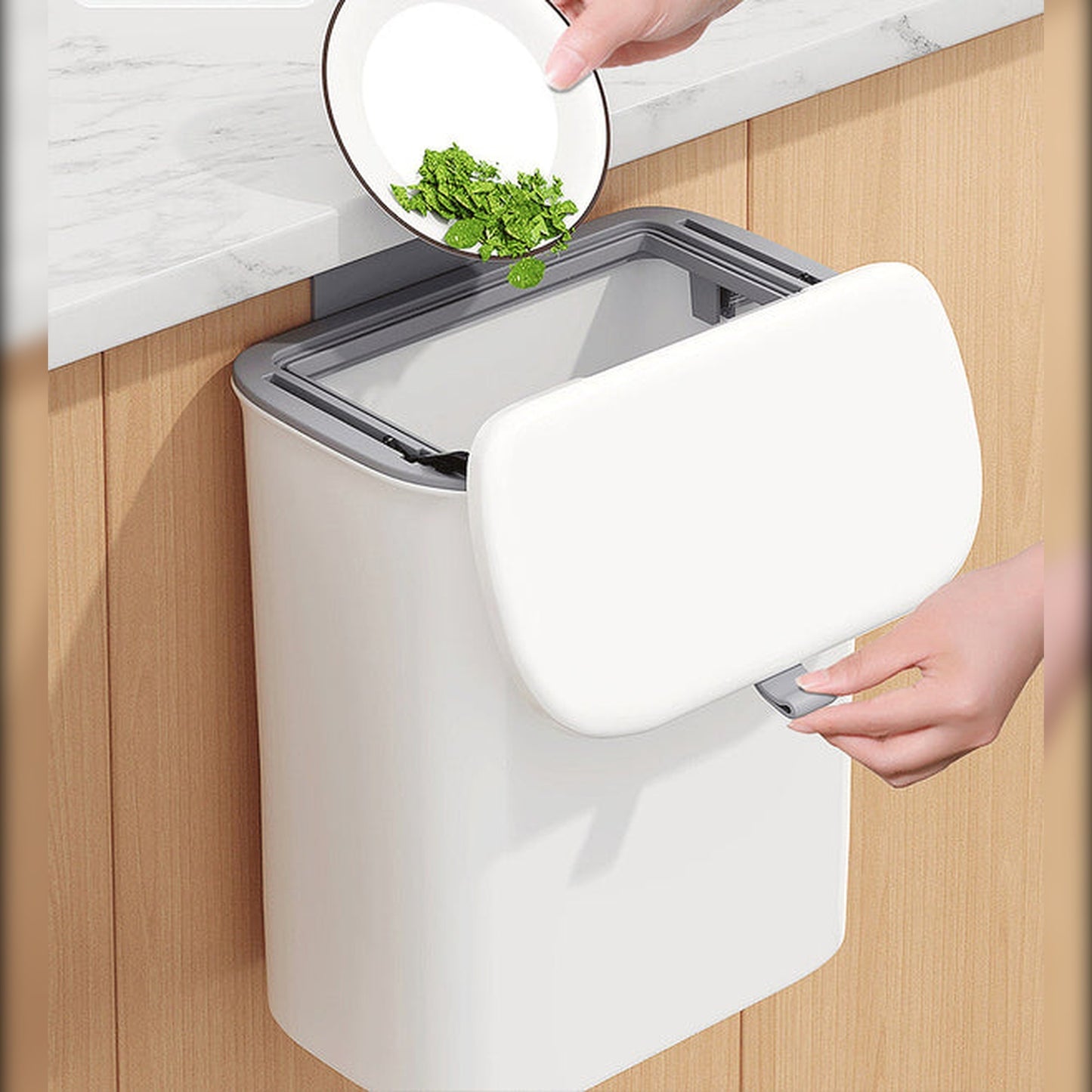 Cubo De Basura Multifuncional Para Puerta O Pared 12l_5