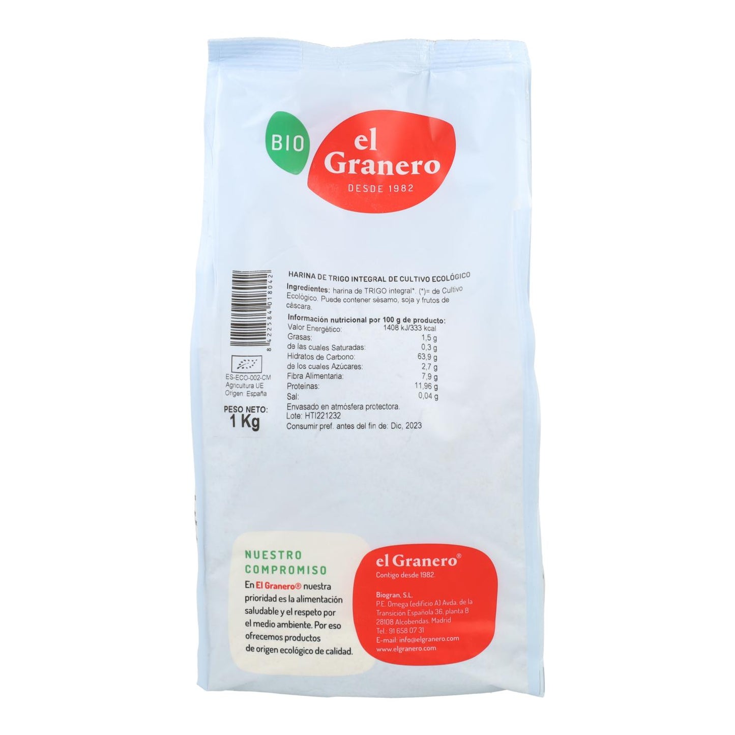 Harina de Trigo Integral Bio El Granero 1 kg