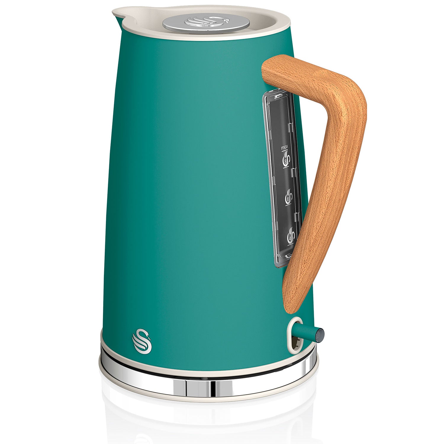 Hervidor Agua Eléctrico Nordic  Ultra Rápido, 1,7 L, Sin Bpa, Acero Inoxidable, Resistencia Oculta, Inalámbrico Swan Sk14610 Verde