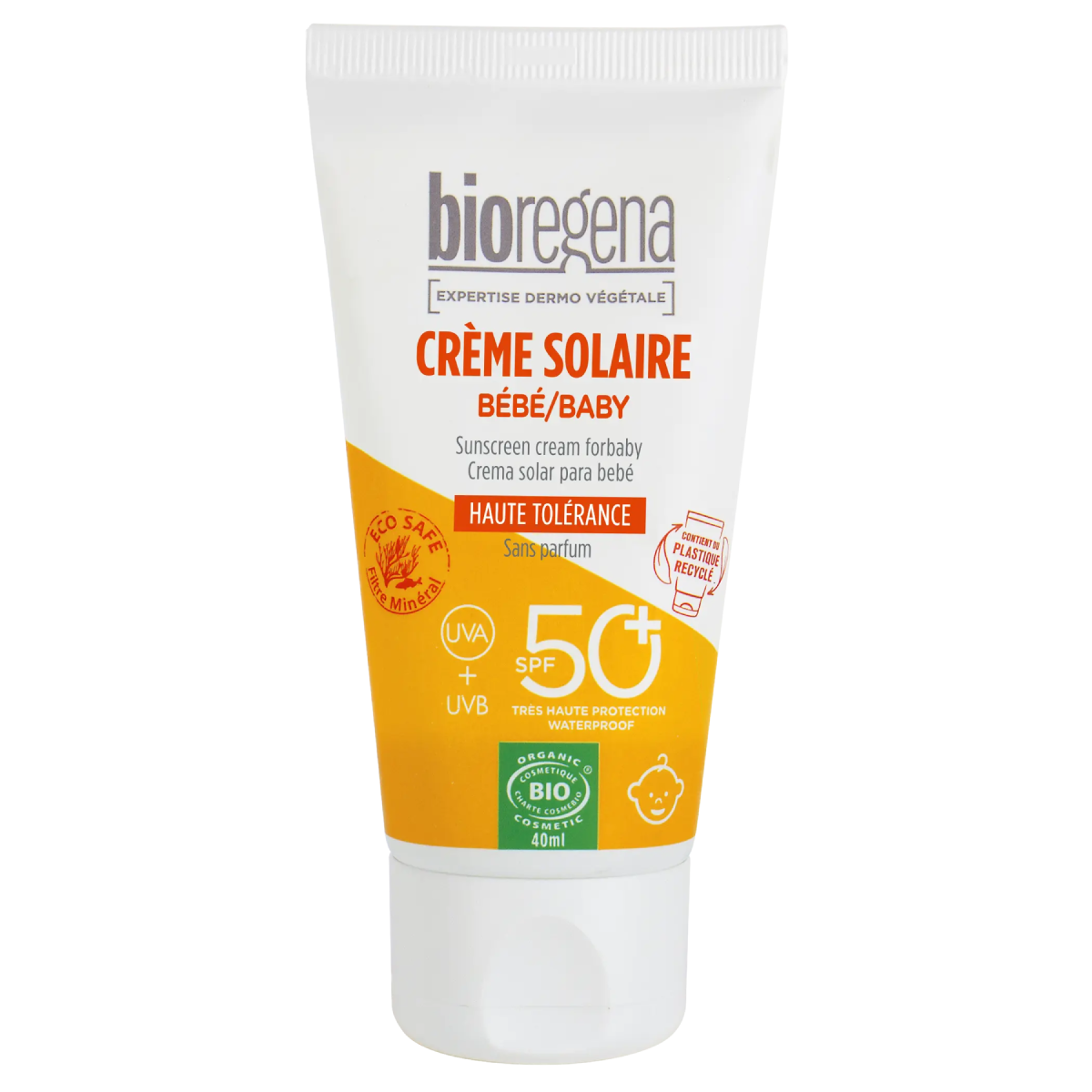 Crema Solar para Bebés SPF 50+ Hipoalergéinca Bioregena 40 ml