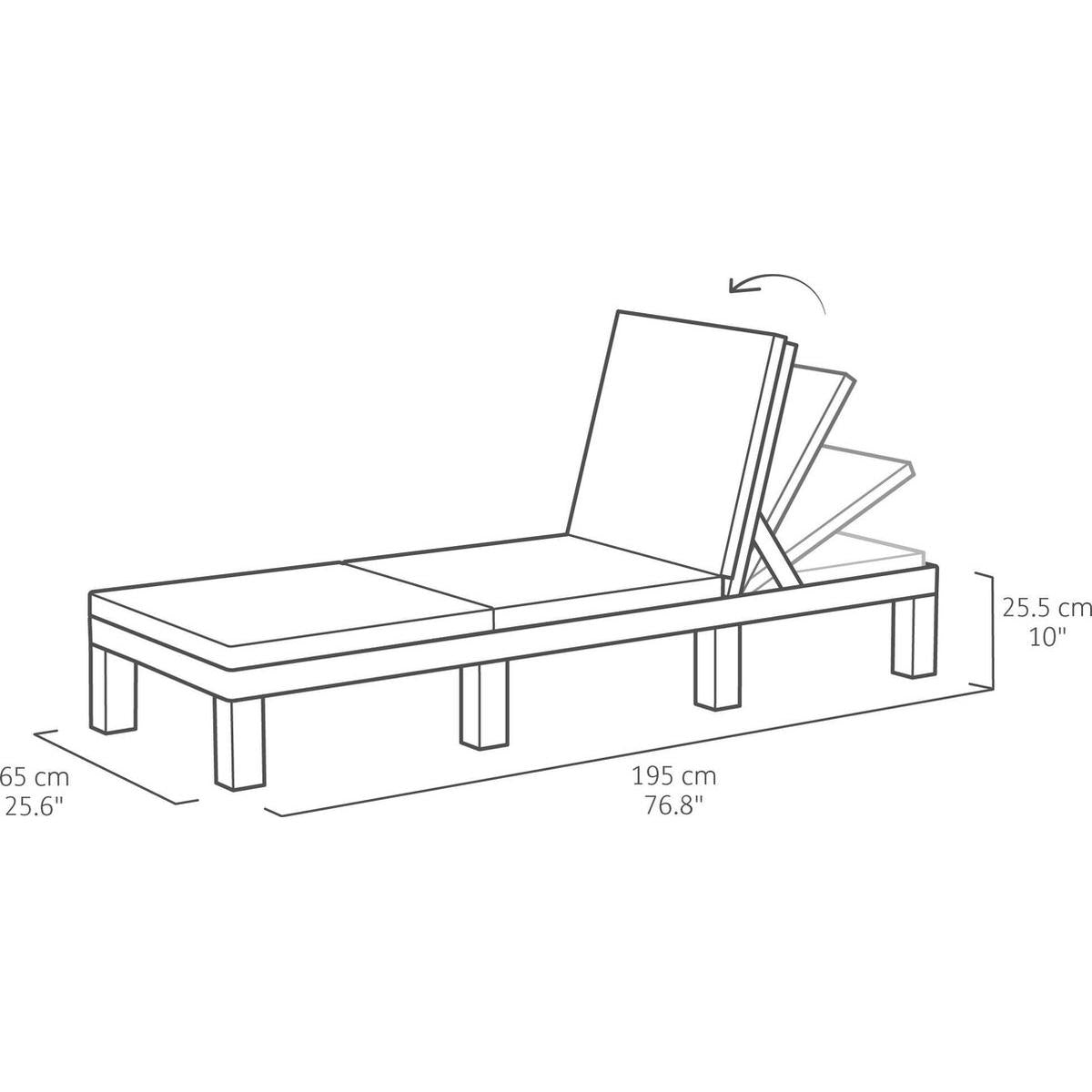 TUMBONA DAYTONA DELUXE 195 x 65 x 25 cm - Varios colores Marrón