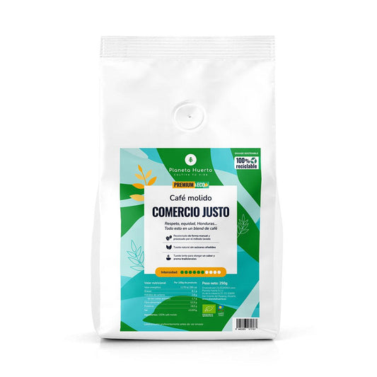 Café molido Eco Honduras comercio justo Planeta Huerto 250 g