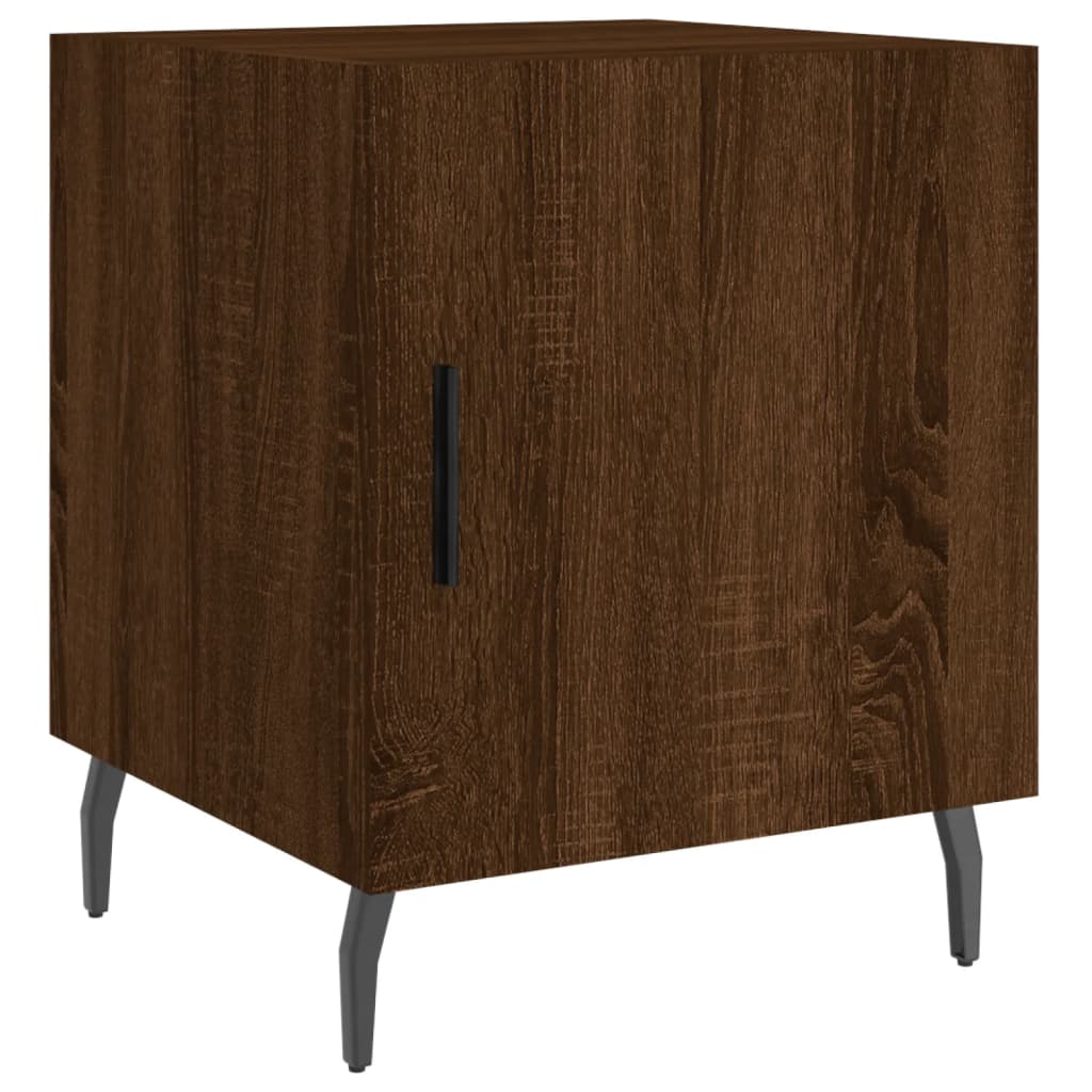 Mesitas Noche 2 Uds Madera Ingeniería Marrón Roble 40x40x50 Cm_4