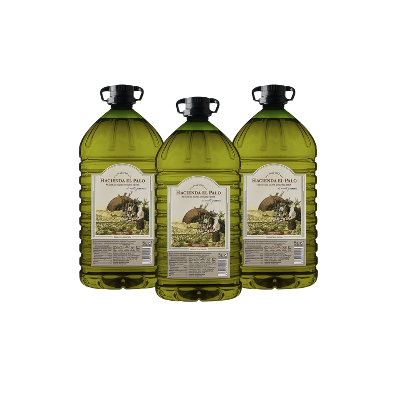 Pack 3 Garrafas Aceite De Oliva Virgen Extra Hacienda El Palo_0