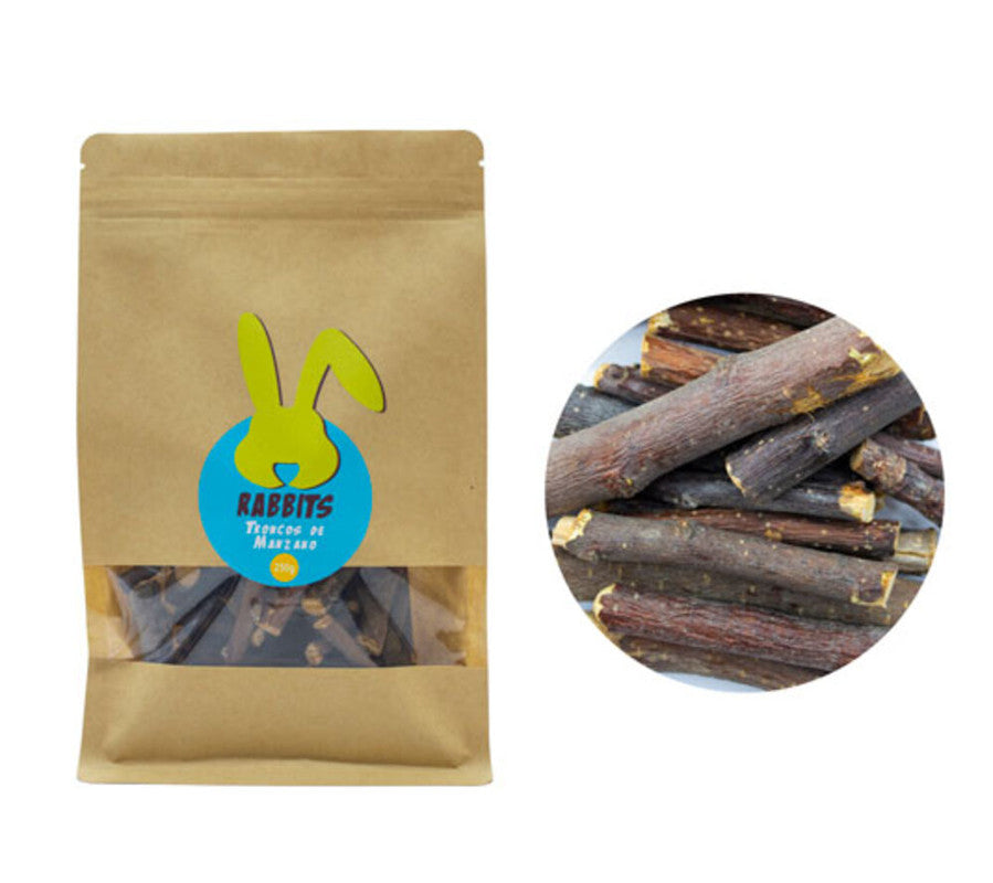 Palitos de manzano para roedores , 500g -cuidado de los dientes – palito de madera De 5-7cms_0