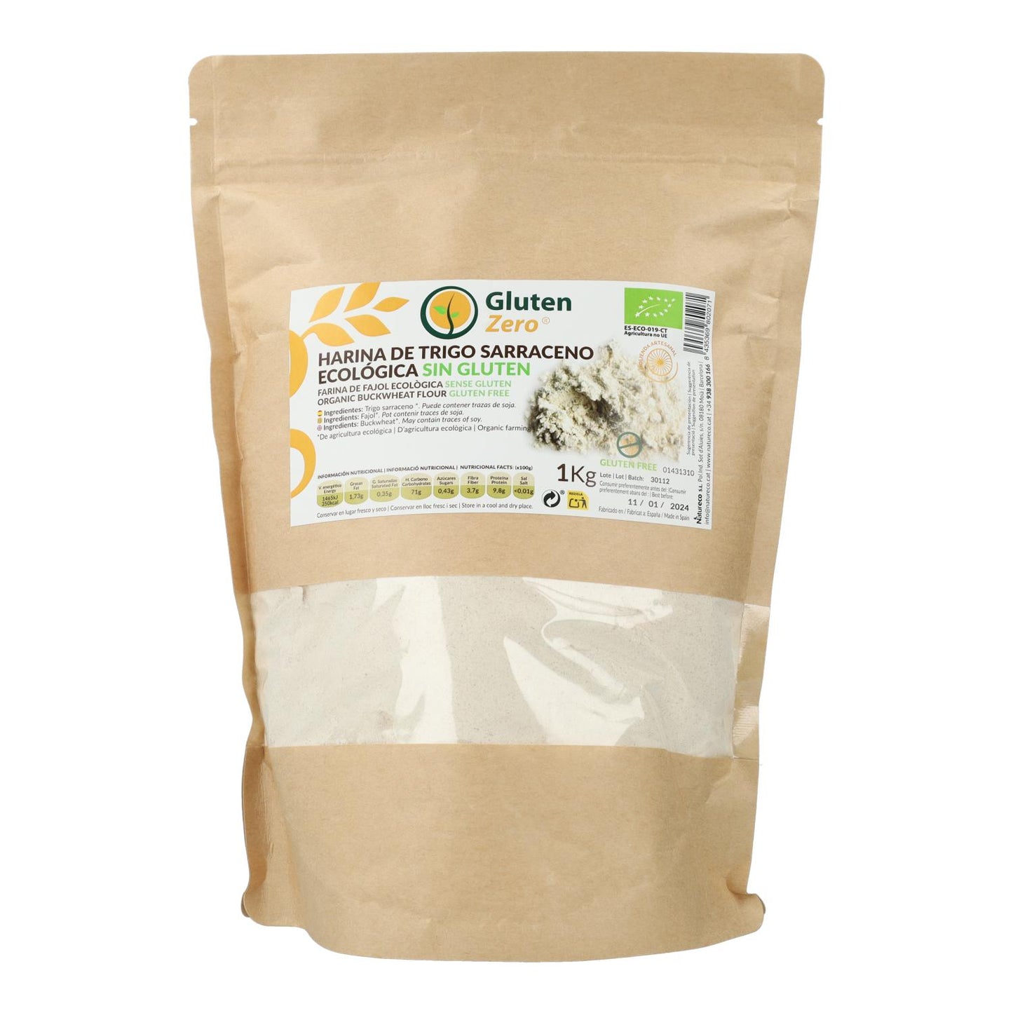 Harina De Sarraceno S/Gluten 1 Kg Gz Gluten Zero