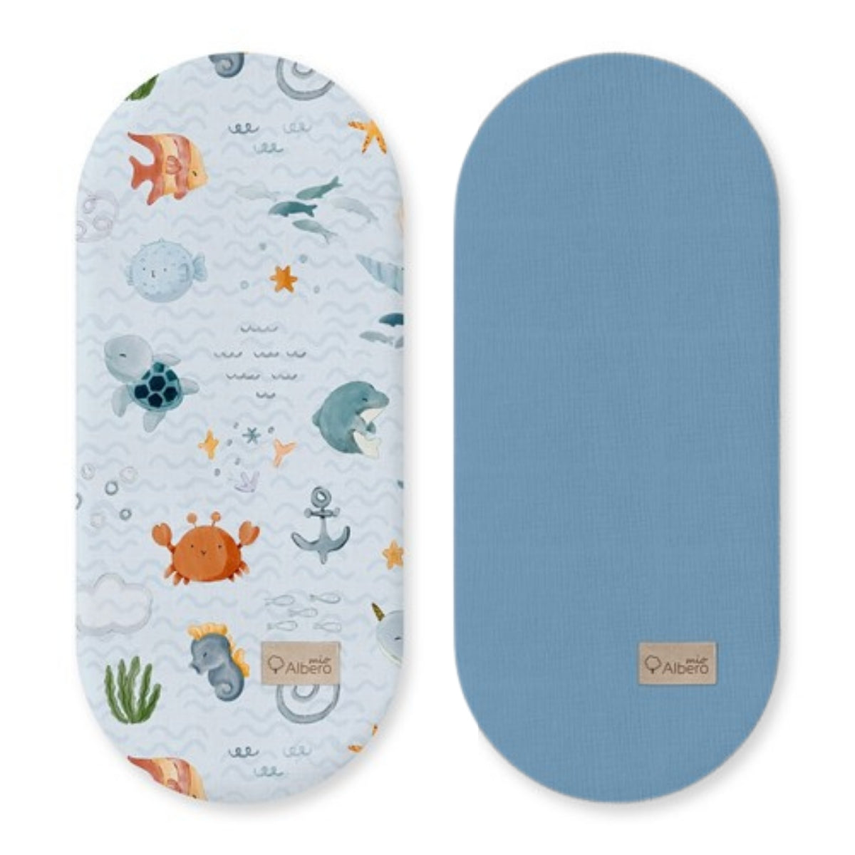 Pack 2 Bajeras Capazo Algodón Satinado Y Muselina Sea World