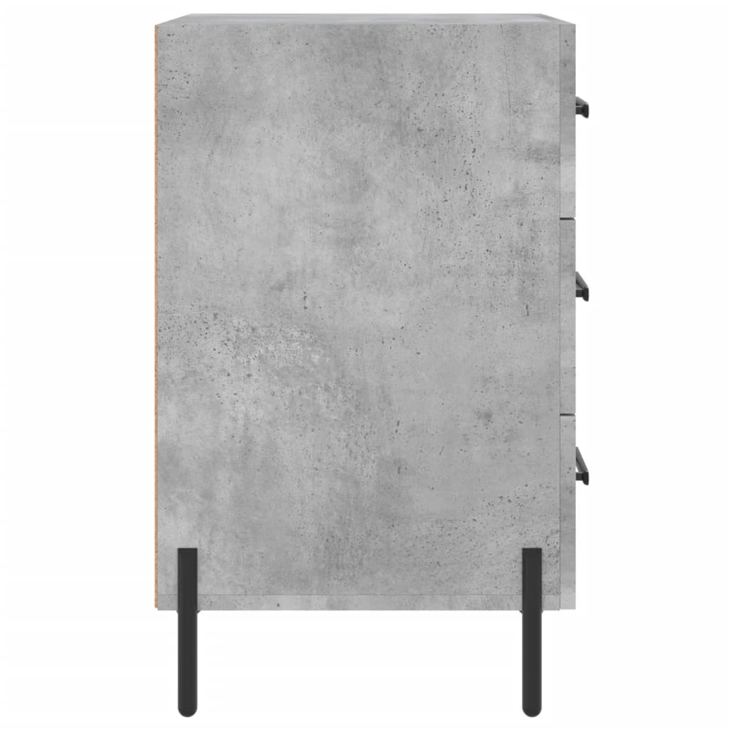 Mesita De Noche Madera De Ingeniería Gris Hormigón 40x40x66 Cm_4