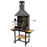 Barbacoa Chimenea completa con bandejas de madera Imex el Zorro 72 x 40 x 204 cm