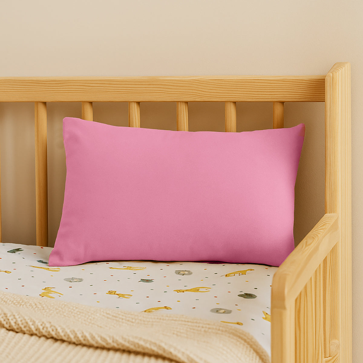 Cojín Rectangular De Algodón Orgánico Rosa