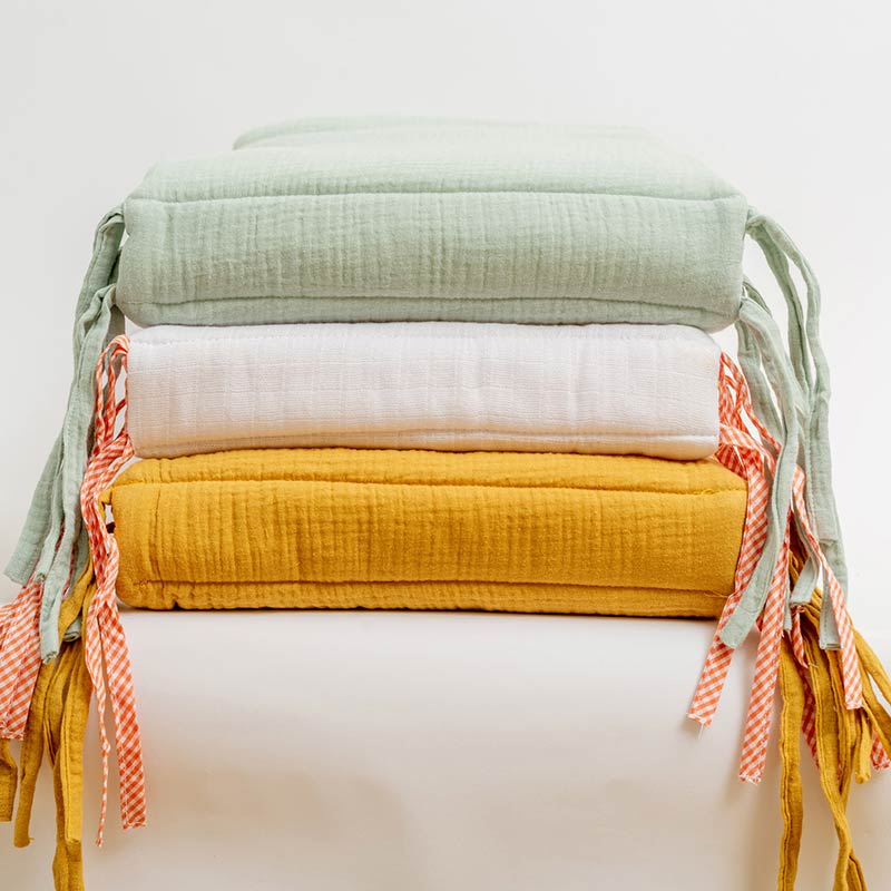 Barrera De Cuna En Algodón Bio Blanco