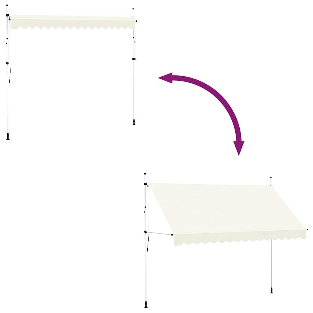 Toldo Retráctil De Operación Manual 350 Cm Crema_5