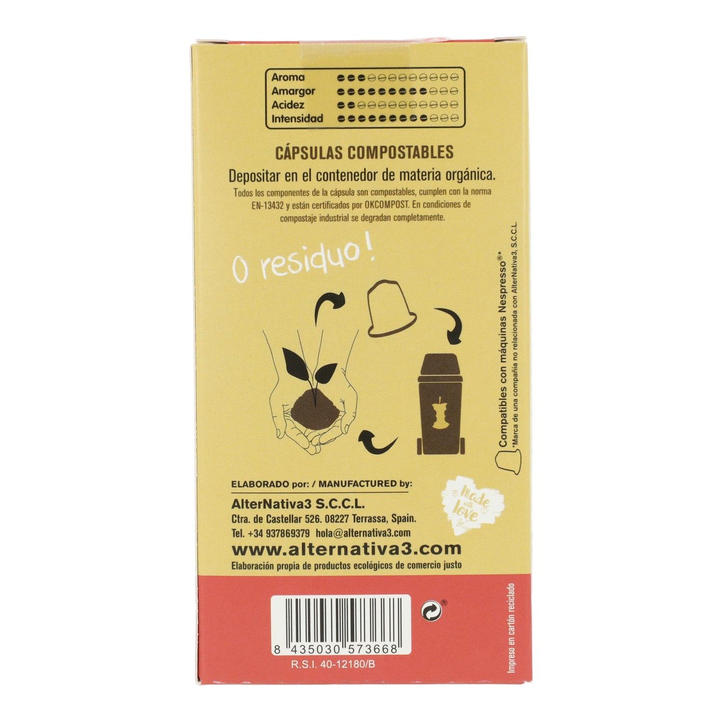 Cápsulas de Café Forte Alternativa 10 uds 5,5 g