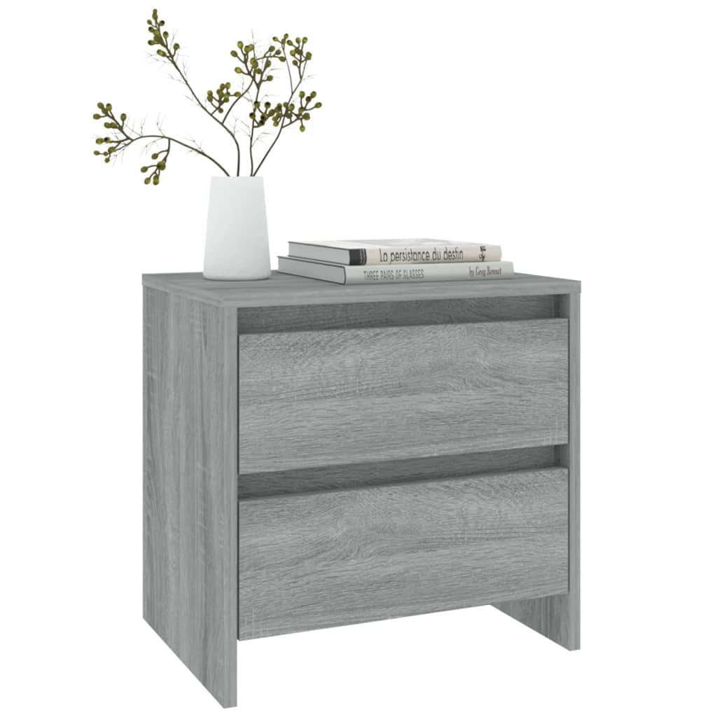 Mesita De Noche Madera De Ingeniería Gris Sonoma 45x34,5x44,5cm_4