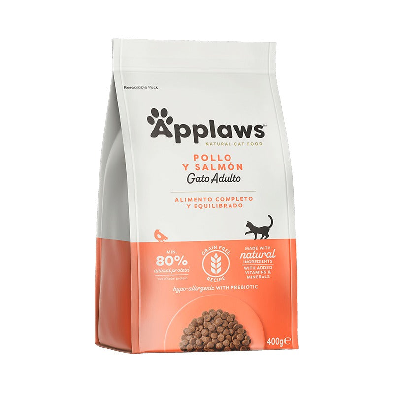 Applaws Cat Dry Adulto Pollo y Salmón 400 g Pienso natural para gatos grain free