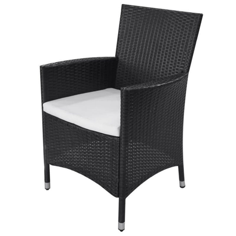 Vidaxl Set Comedor De Jardín 11 Piezas Y Cojines Ratán Sintético Negro_5