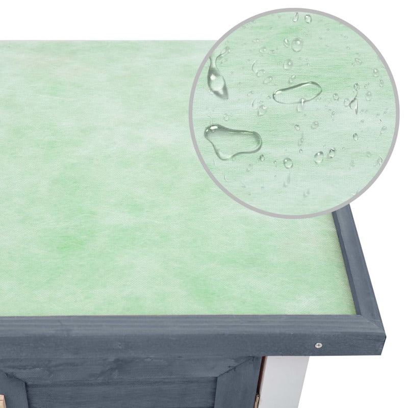 Vidaxl Jaula Conejera Con 4 Puertas Madera Gris_5