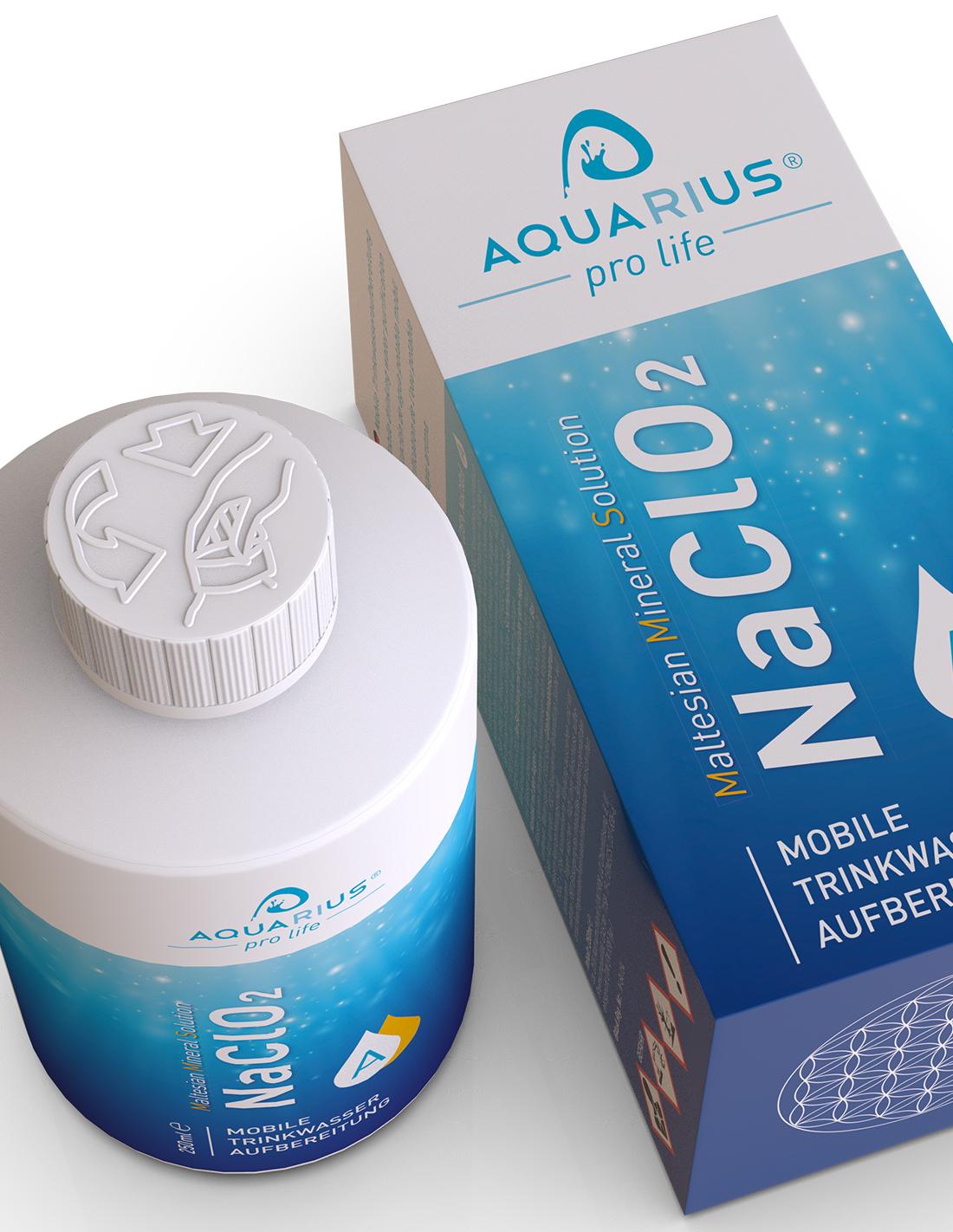 Aquarius Pro Life - Mms-classic 2x250ml Juego De Dióxido De Cloro Para La Activación