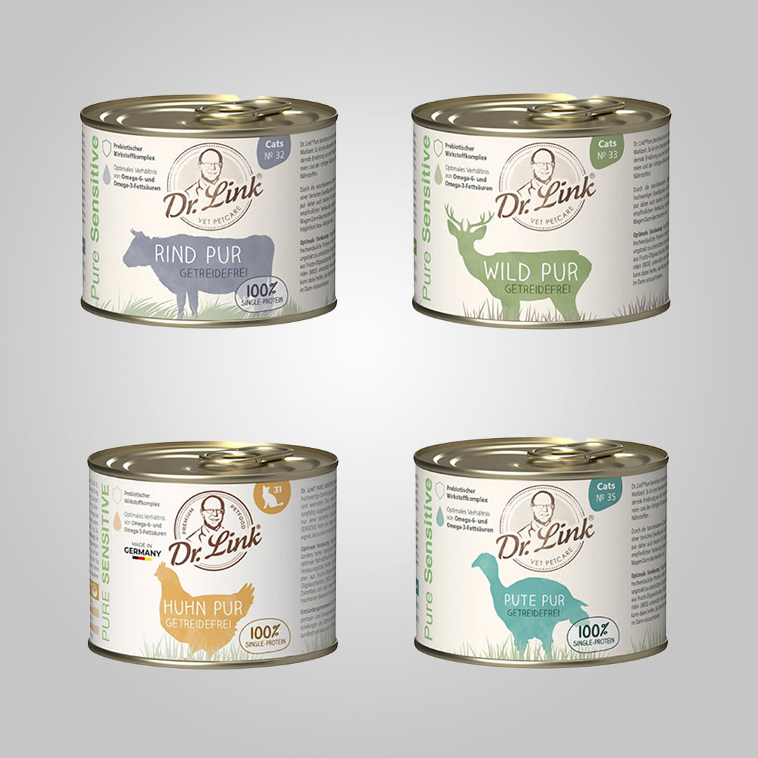 Pack De 4 Latas De Comida Húmeda Monoproteicas 100% Natural Para Gato