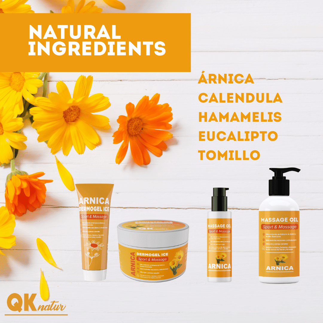 QKnatur - Aceite Para Masaje Con Extracto De Árnica Y Hamamelis - Relajante Para Dolores Musculares (100 Ml)_3