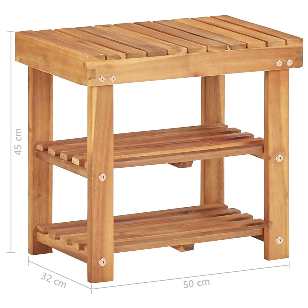 Vidaxl Estantería De Zapatos De Madera Maciza De Acacia 50x32x45 Cm_4