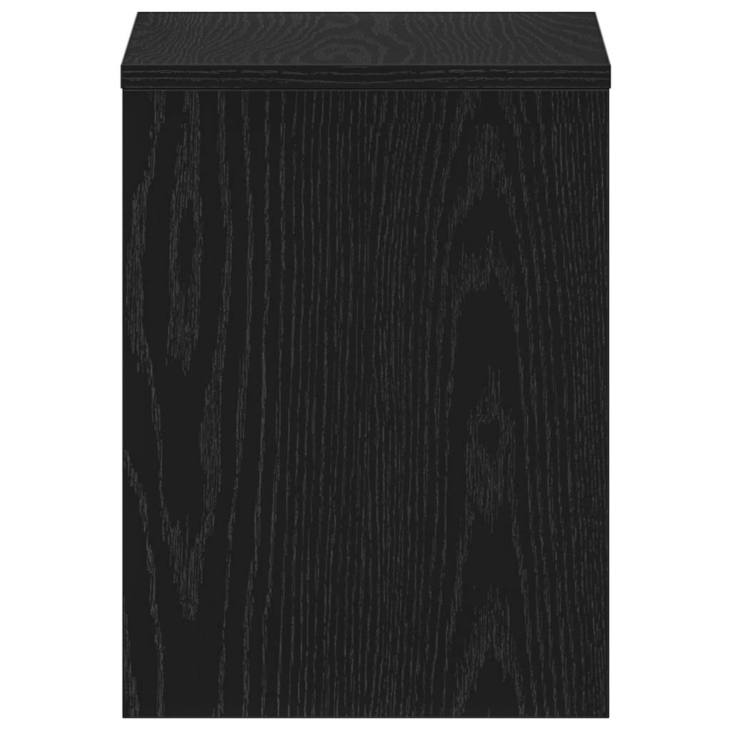 Mesilla De Noche Roble Negro 40x30x40 Cm Madera De Ingeniería_4