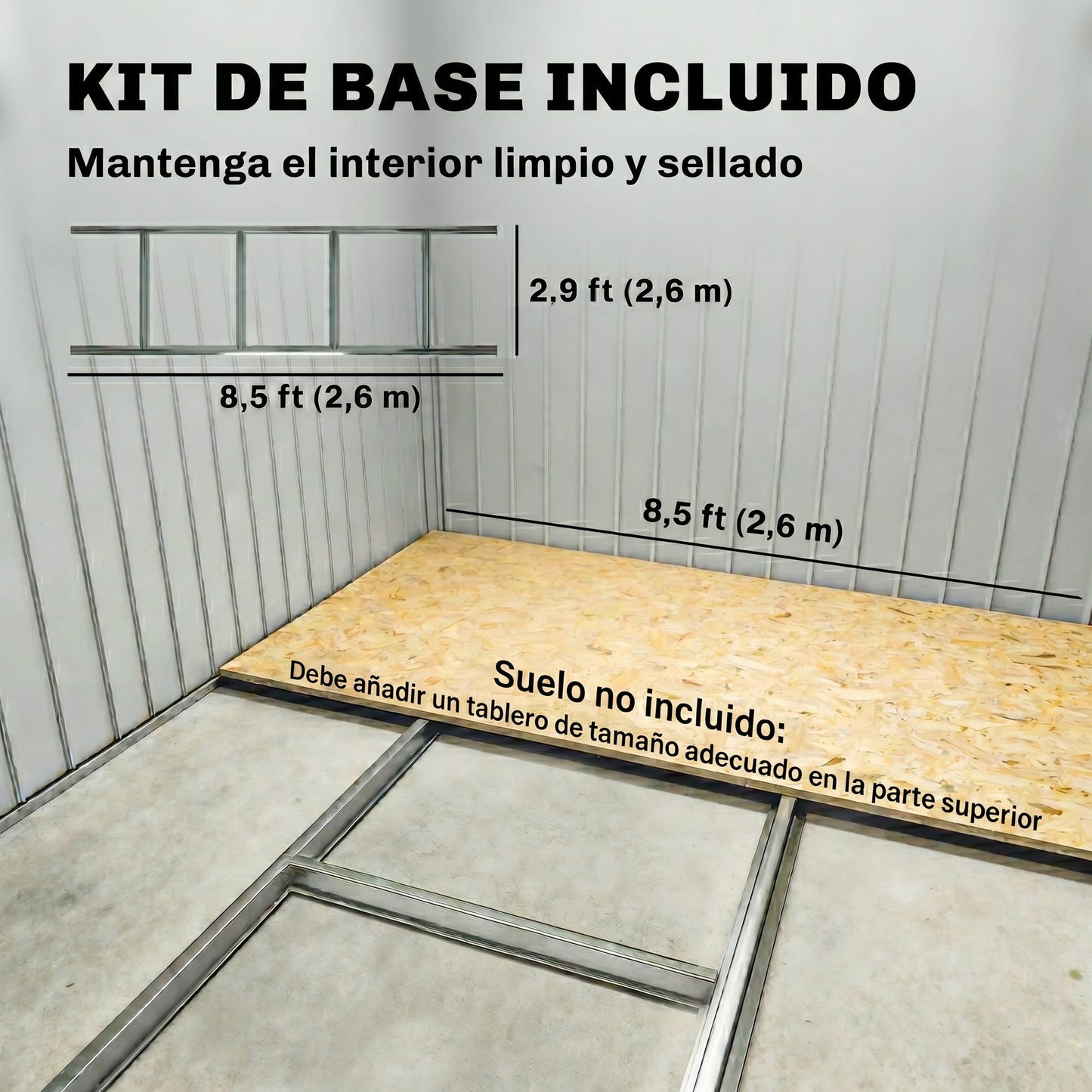 Outsunny Caseta De Jardín Exterior 4,9 M² 277x195x192 Cm Con Puerta Corredera_5