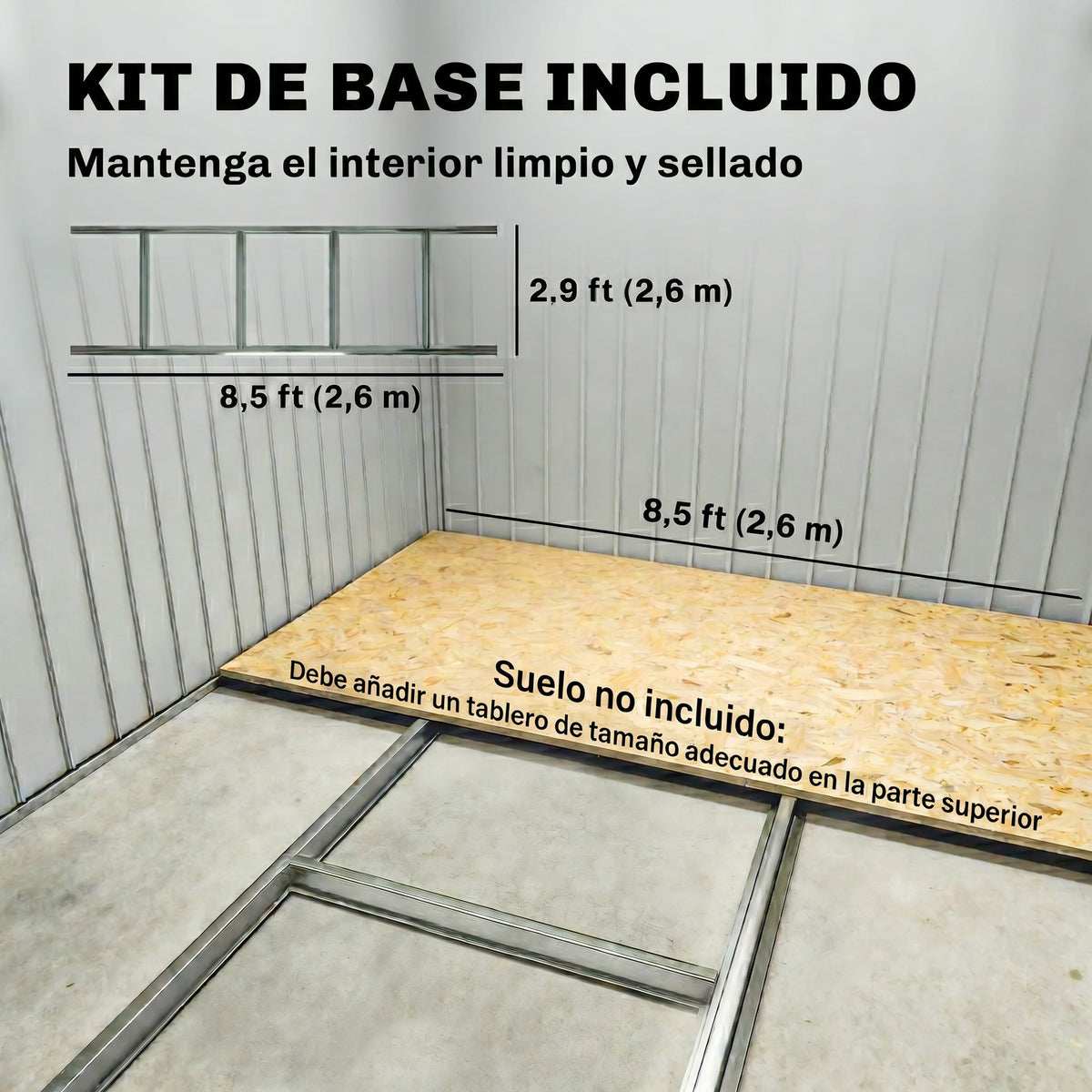 Outsunny Caseta De Jardín Exterior 4,9 M² 277x195x192 Cm Con Puerta Corredera_5