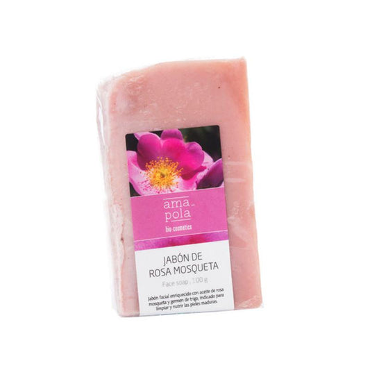 Jabón natural de rosa mosqueta Amapola Biocosmetics 100 g