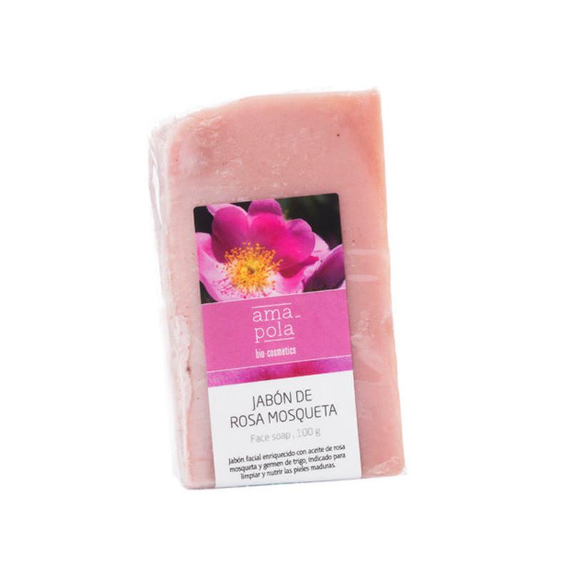 Jabón natural de rosa mosqueta Amapola Biocosmetics 100 g