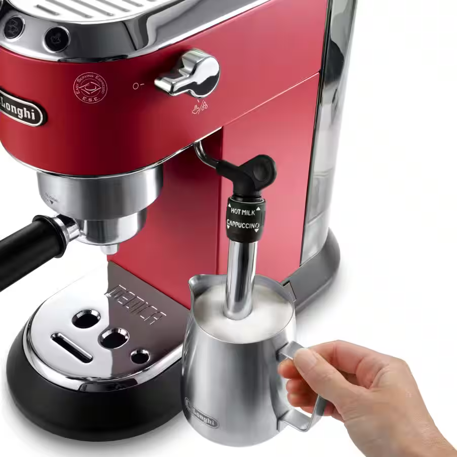 Delonghi Dedica Style Cafetera manual Espresso y Capuccino EC685.R rojo