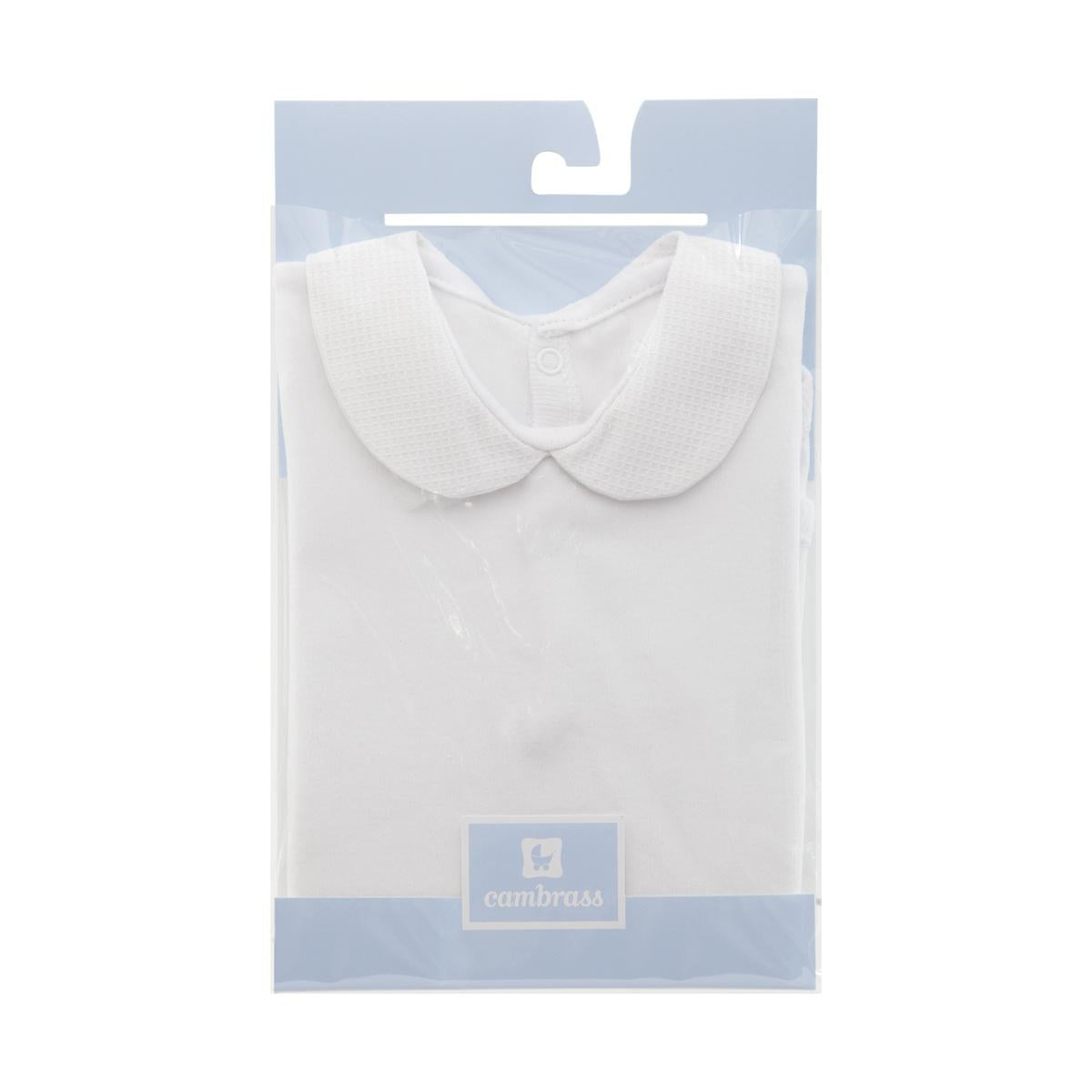 Body con cuello y manga corta blanco Cambrass talla 3