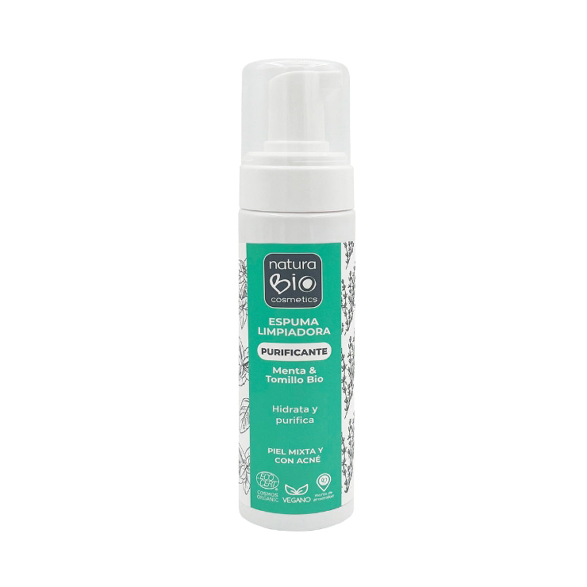 Espuma Limpiadora Purificante Naturabio, NATURABIO, 200 ml