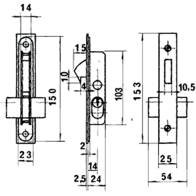 Cerradura Lince 5555 Aluminio 14 Mm._1