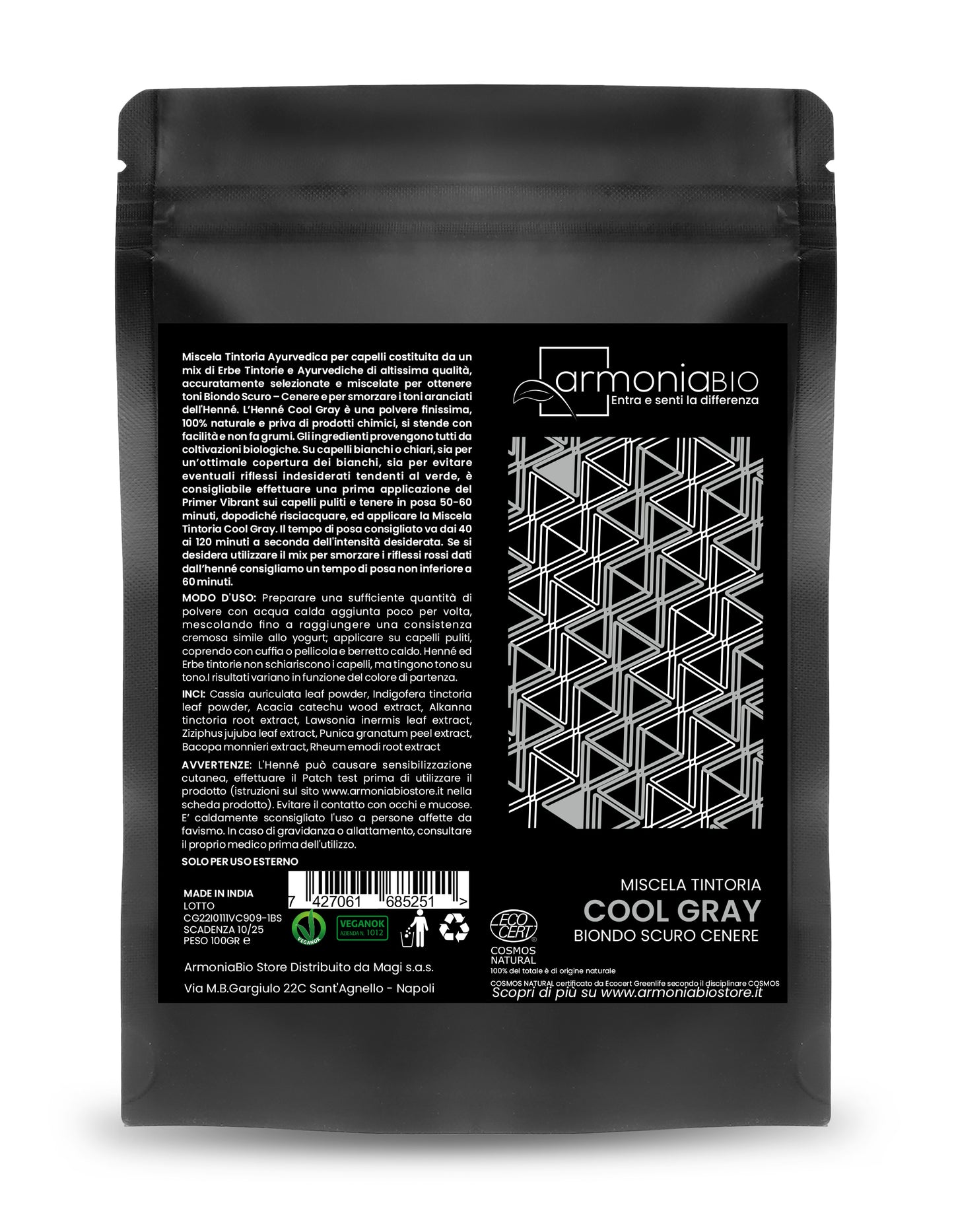 Henna Rubio Ceniza Oscuro Cool Gray Armoniabio 100g_1