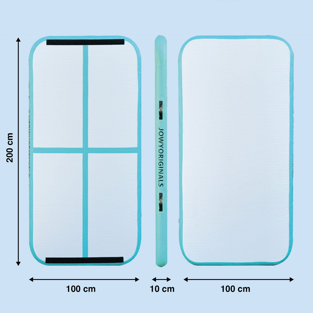 Airtrack 200x100x10cm Colchoneta Inflable, Color Azul