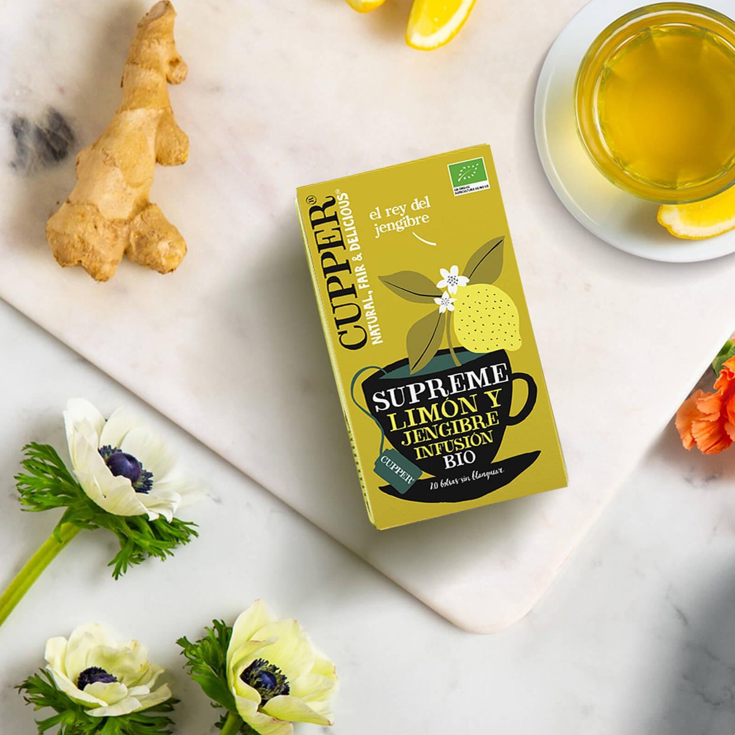 Infusión Supreme Limón y Jengibre Bio Cupper 20 bolsitas